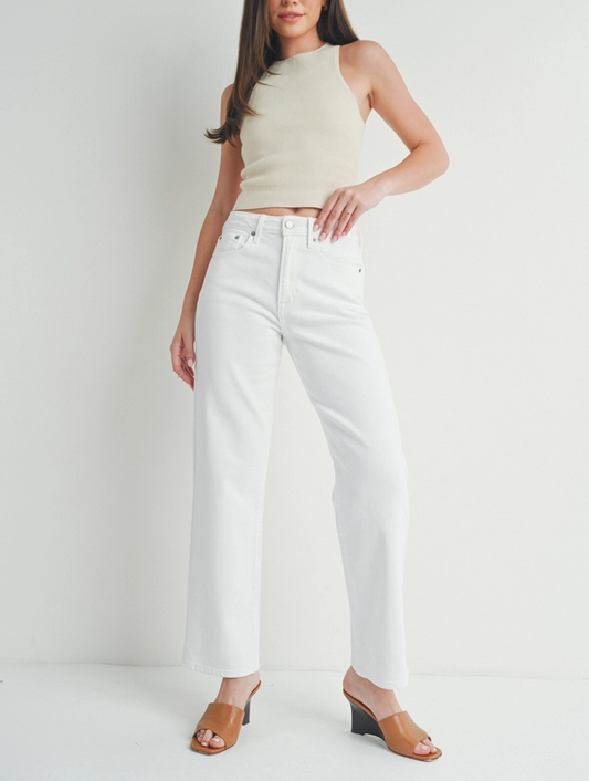Relaxed Straight white Jeans