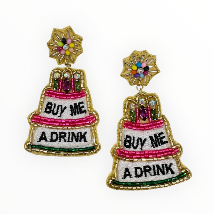 Buy Me a Drink Birthday Earrings