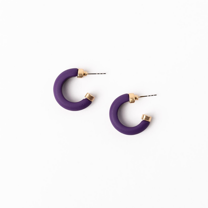 Amanda Purple & Gold Earrings