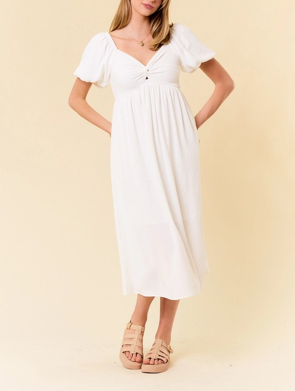 Sally Sweetheart Neckline Midi Dress