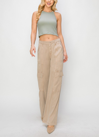 HR Ankle Wide Cargo Pants