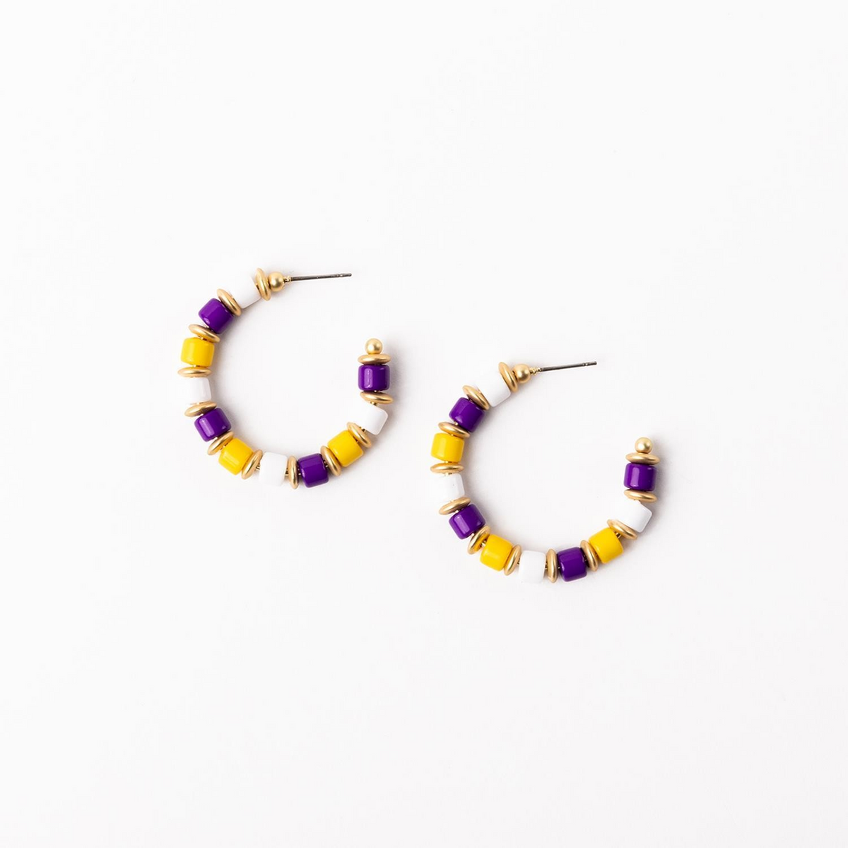 Cara Purple & Gold Earrings