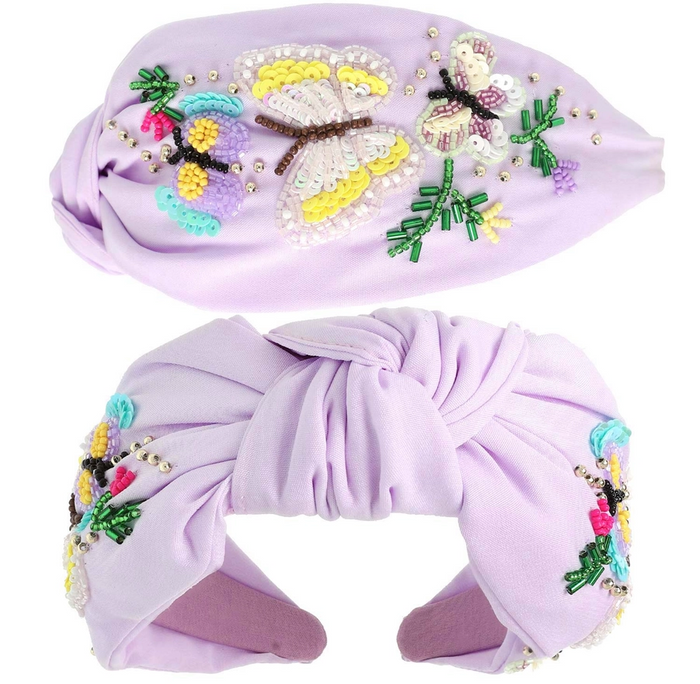 Butterfly Garden Beaded Headband