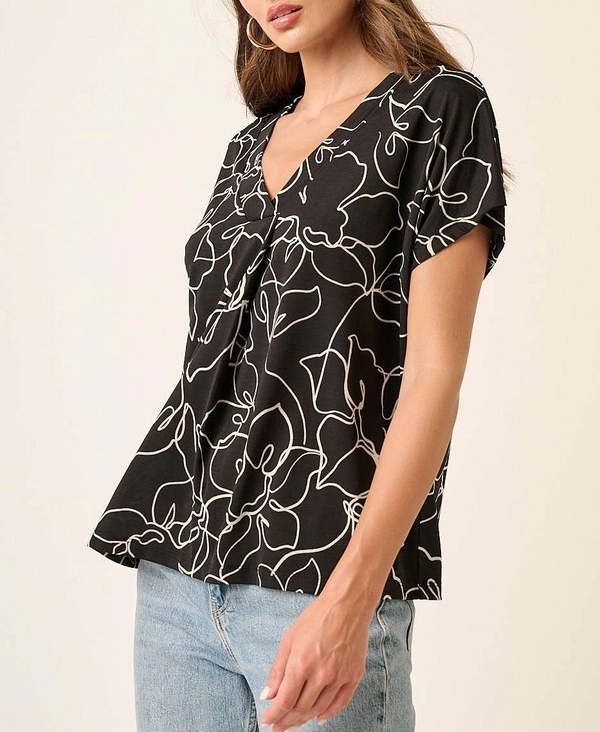 Abby Abstract Print Top