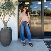 The Casual Affair Sweater Top Mocha
