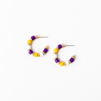 Cara Purple & Gold Earrings