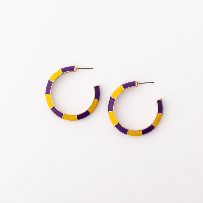 Ashlynn Purple & Gold Earrings