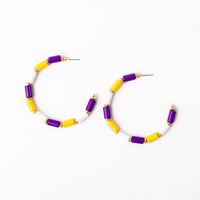 Cara Purple & Gold Earrings