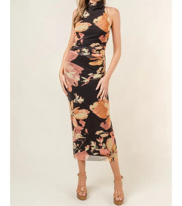 Faith Floral Halter Dress