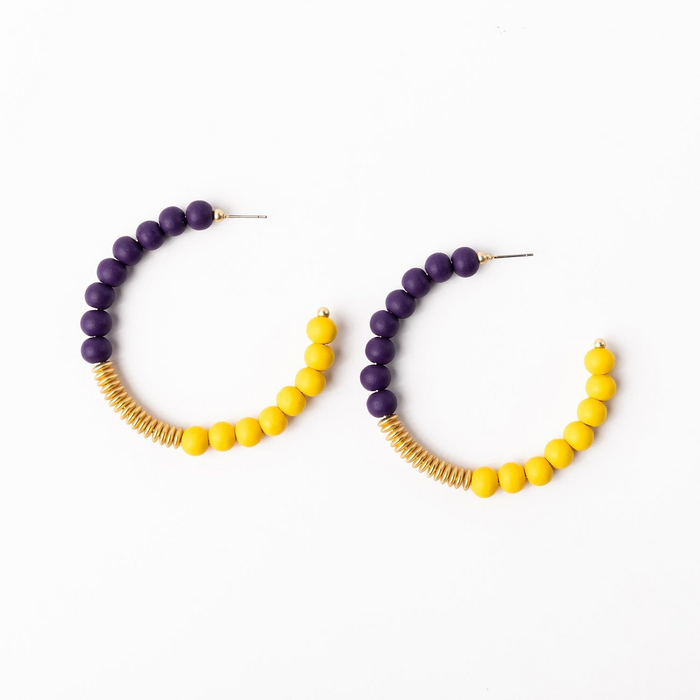 Kelly Purple & Gold Earrings