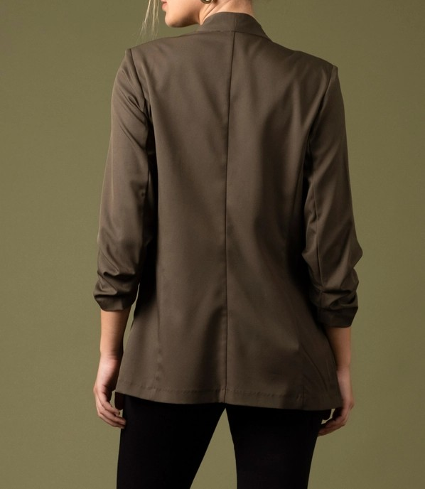 Carly Collarless 3/4 Sleeve Blazer