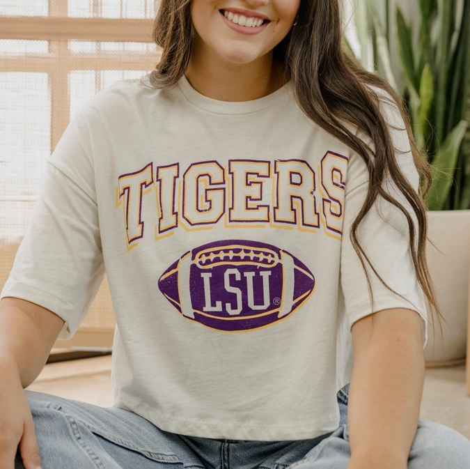 Tigers Football Cropped Tee