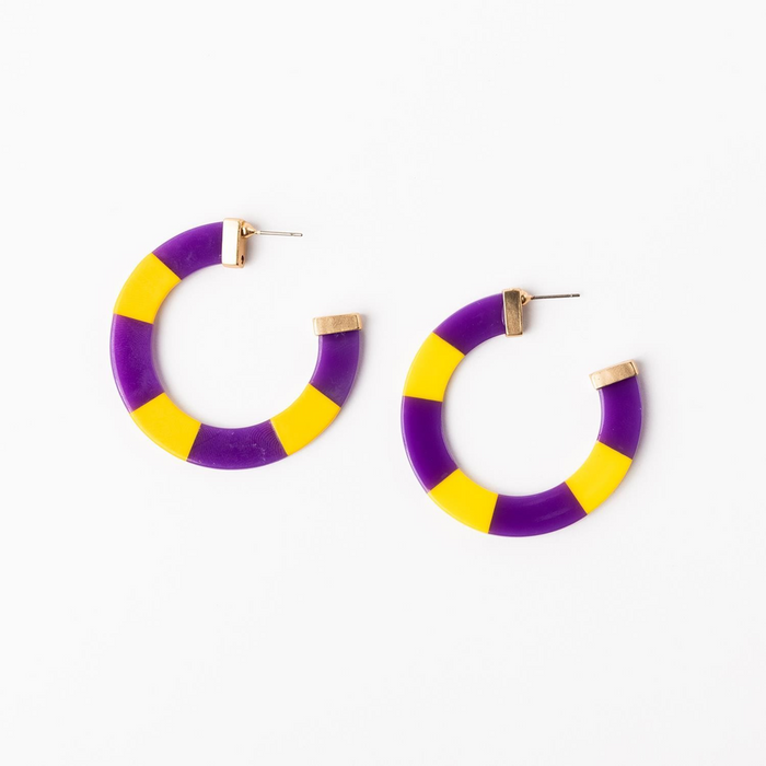 Melody Purple & Gold Earrings