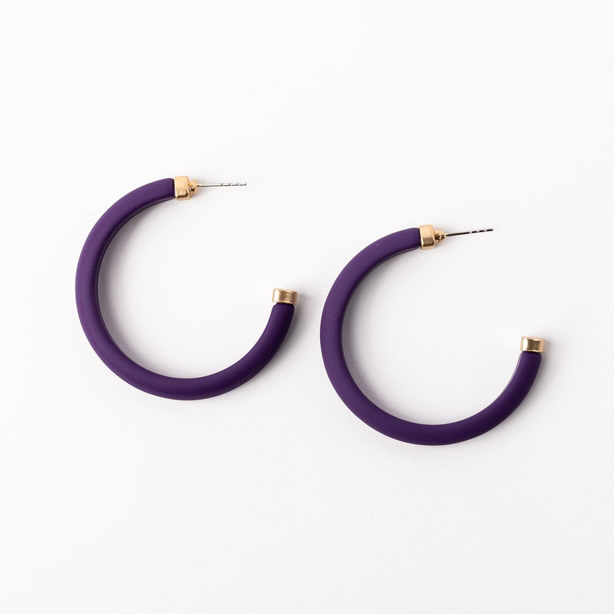 Amanda Purple & Gold Earrings