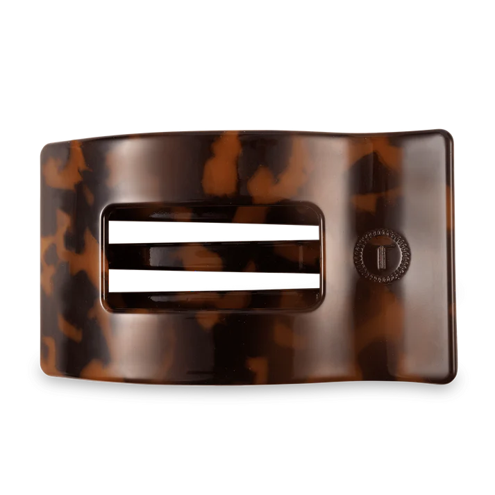 Tortoise Large Flat Rectangle Hair Clip