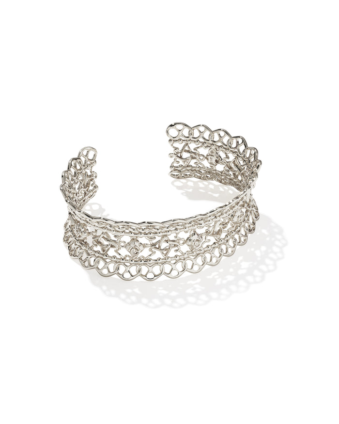 KRISTA LACE CUFF BRACELET SILVER M/L