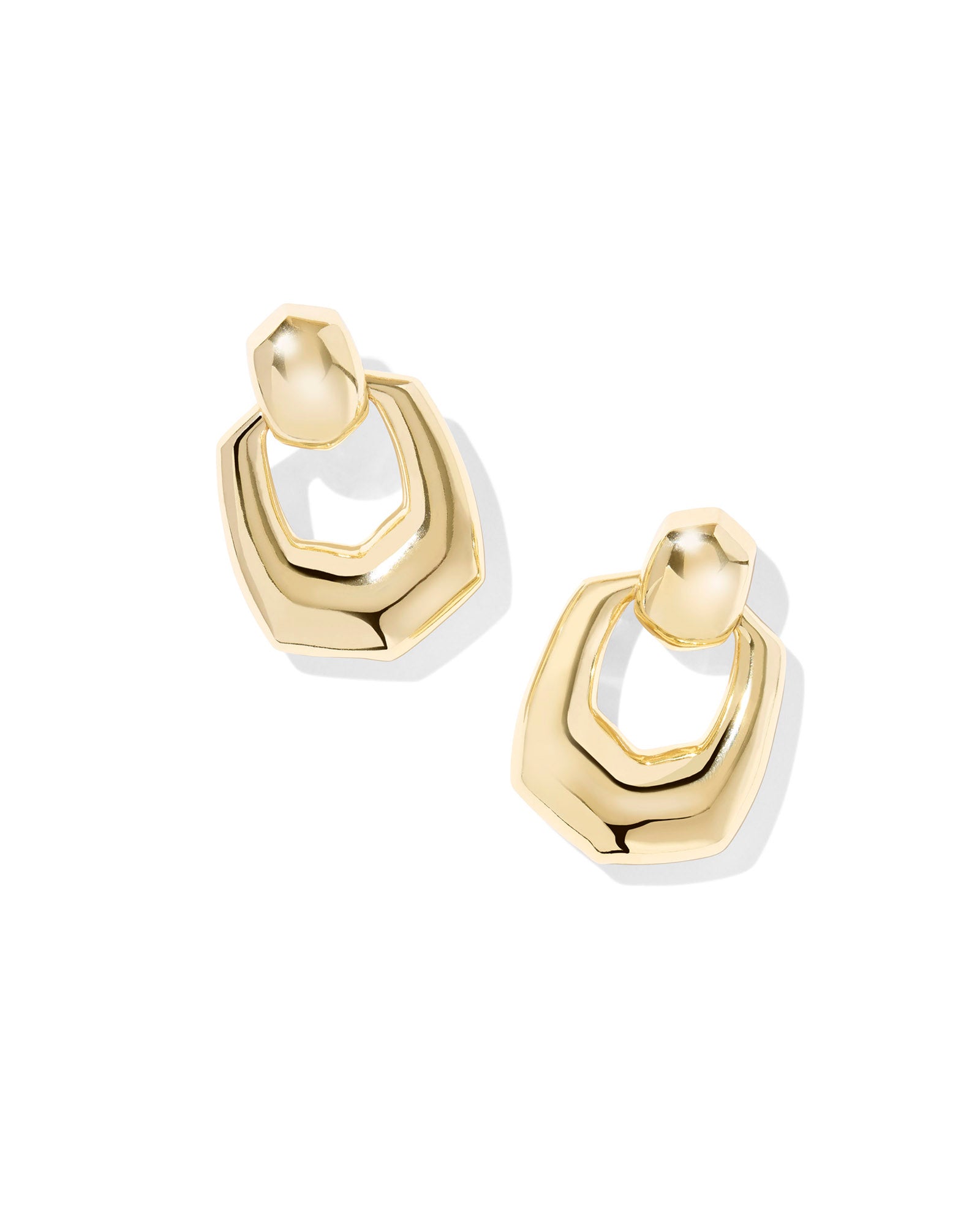 KAITLIN OPEN FRAME EARRINGS GOLD