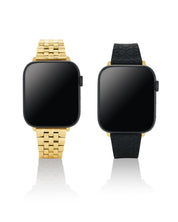 ALEX 5 LINK AND SILICONE WATCH BAND GIFT SET GOLD MIX + BLACK SILICONE