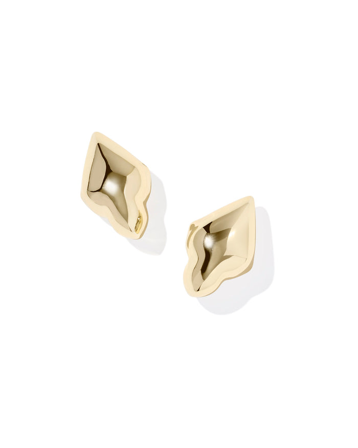 ADELINE METAL STUD EARRINGS GOLD