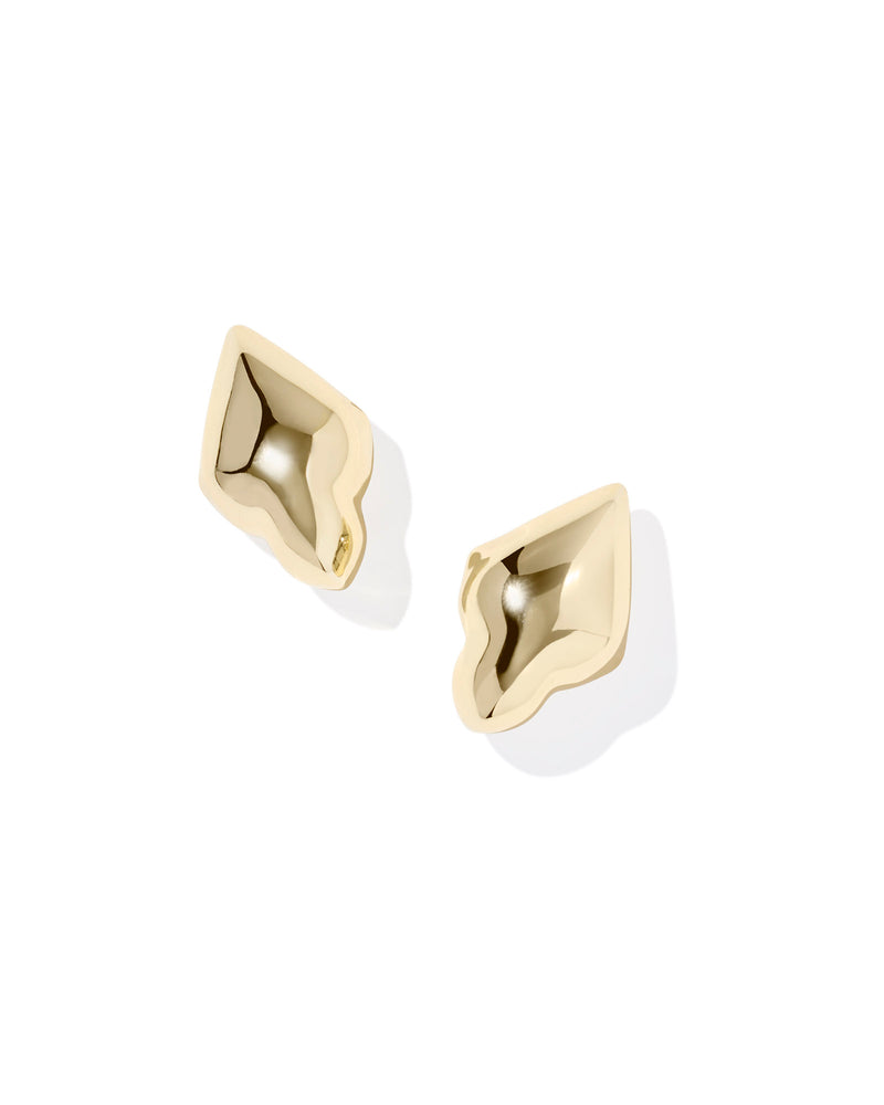 ADELINE METAL STUD EARRINGS GOLD