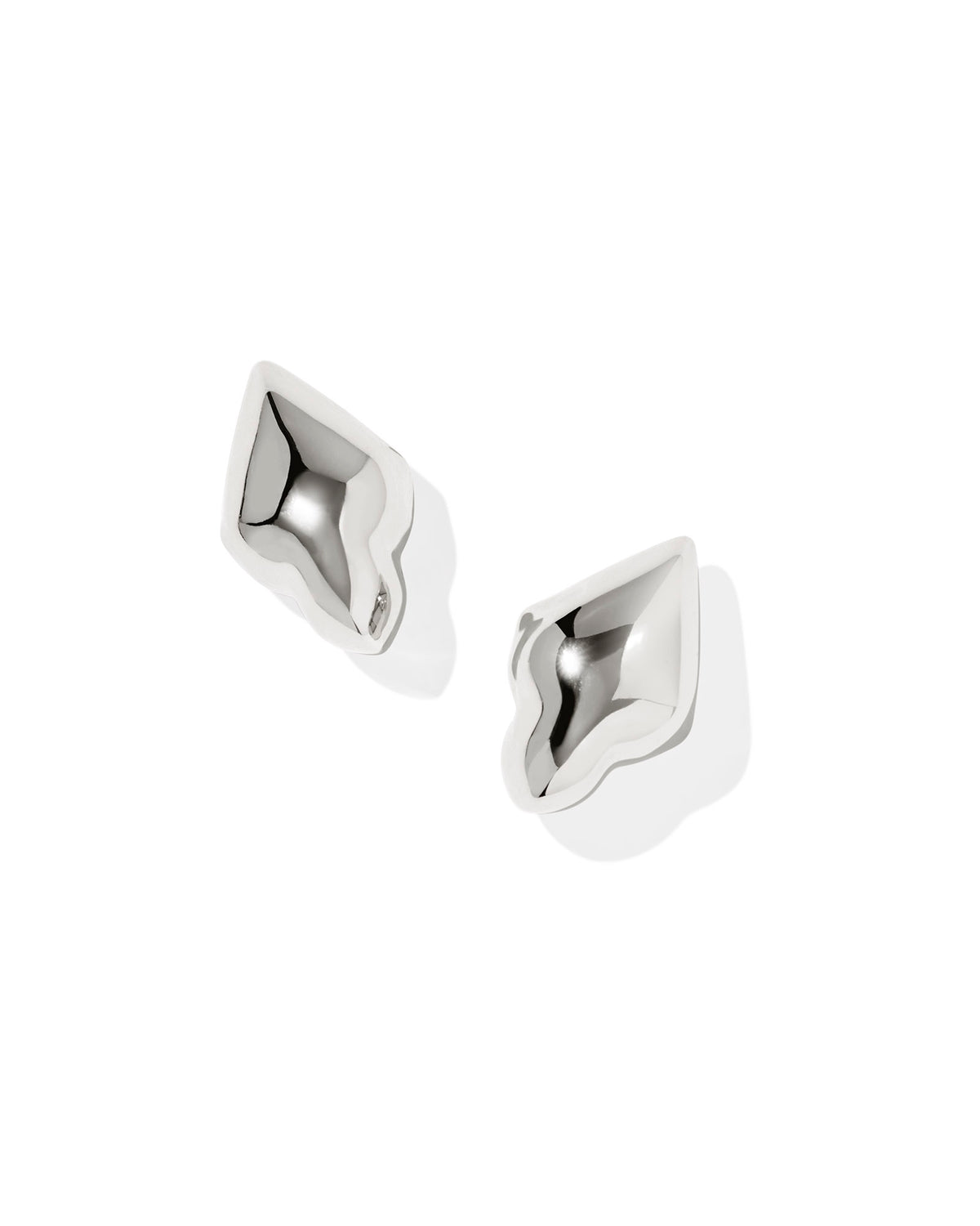 ADELINE METAL STUD EARRINGS SILVER