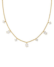 CAILIN DELICATE STRAND NECKLACE GOLD WHITE CZ
