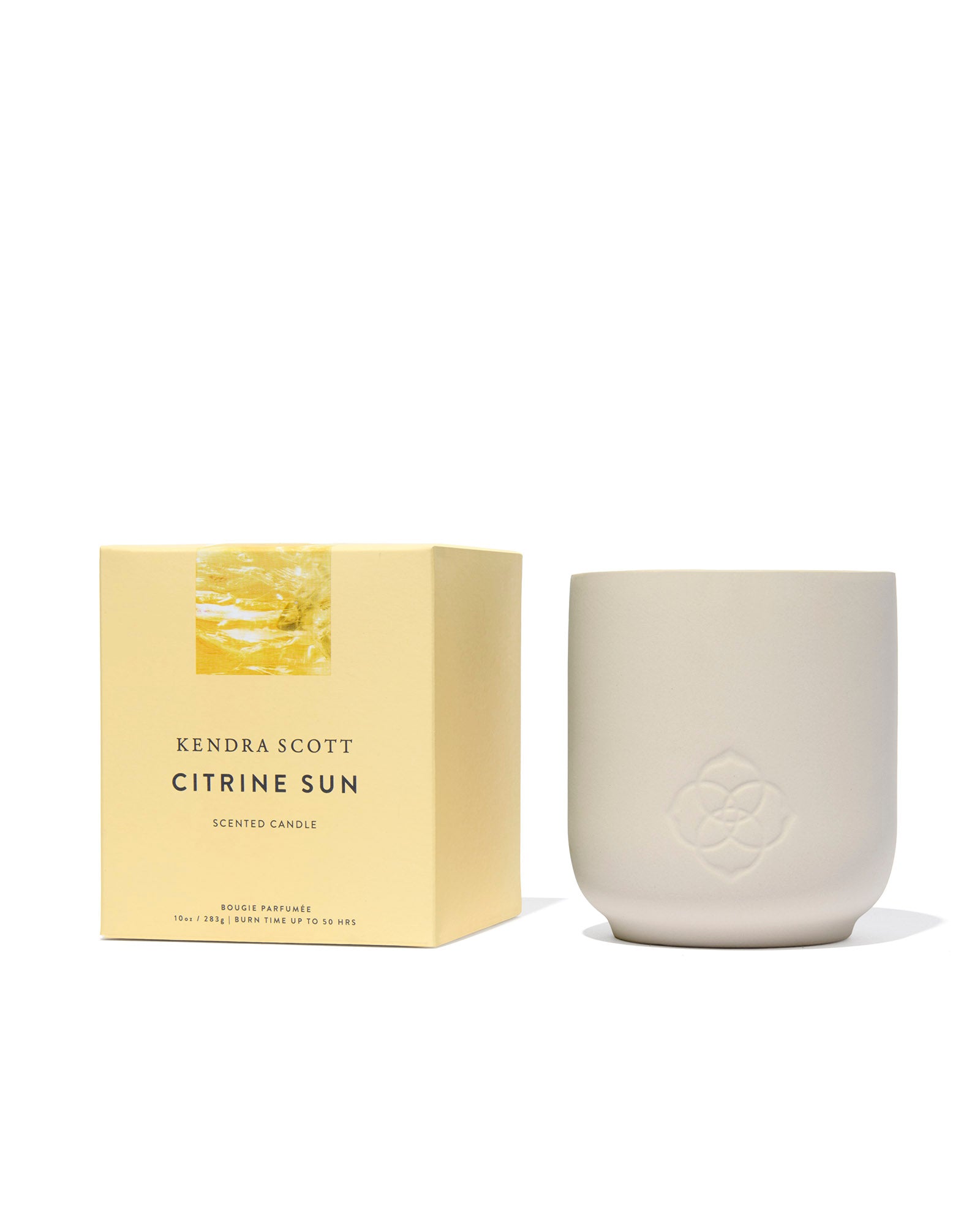 CERAMIC 10oz CANDLE CITRINE SUN