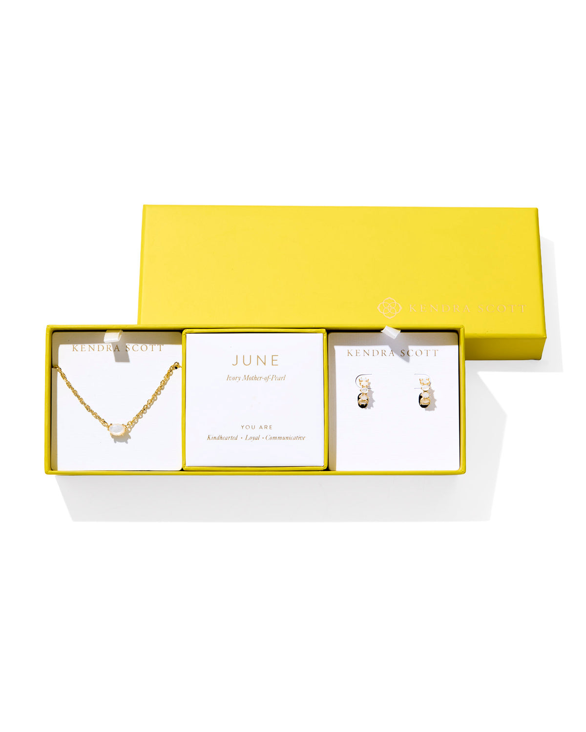CAILIN BIRTHSTONE GIFT SET GOLD IVORY MOTHER OF PEARL JUNE