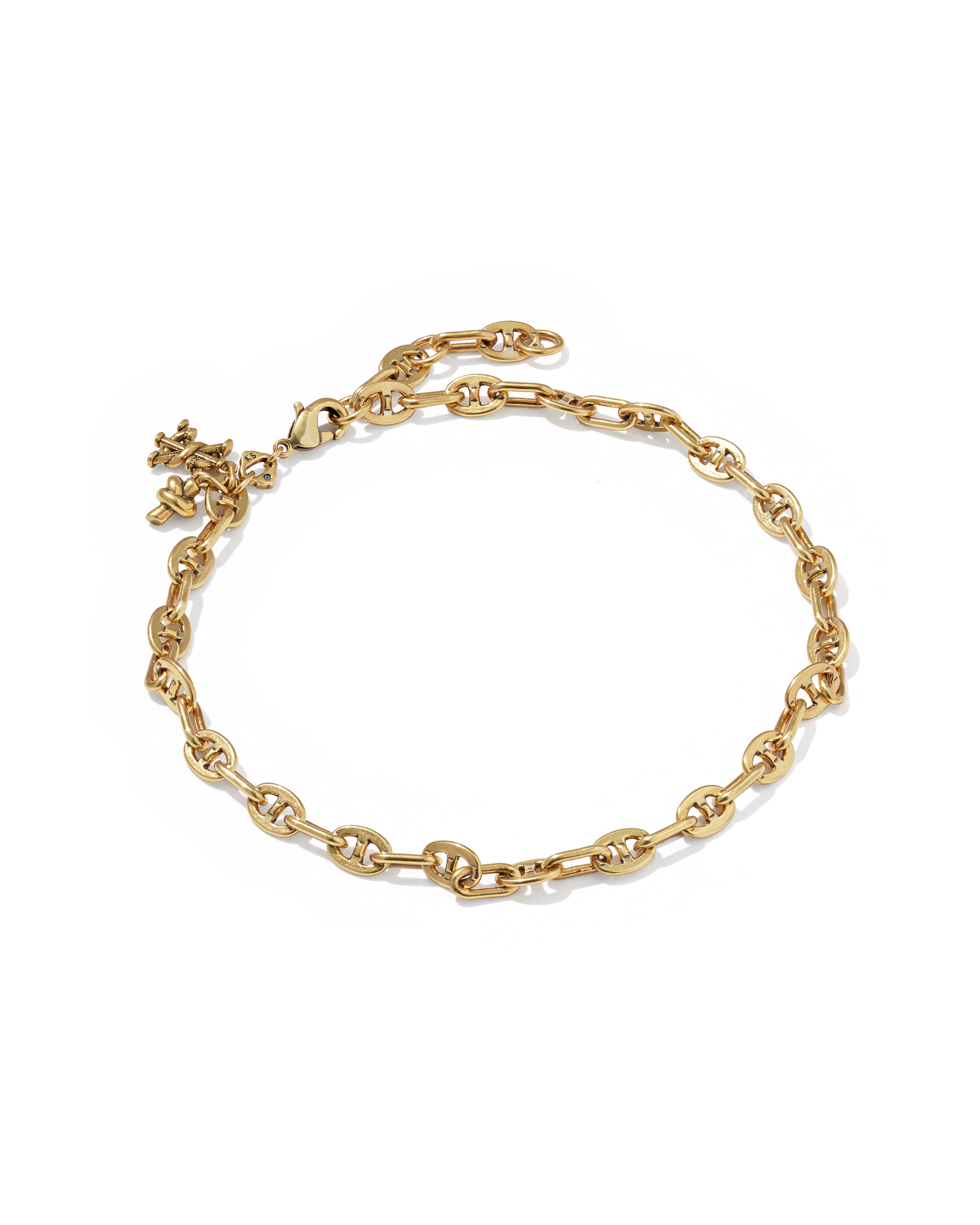 PARKER KNOT ANKLET VINTAGE GOLD