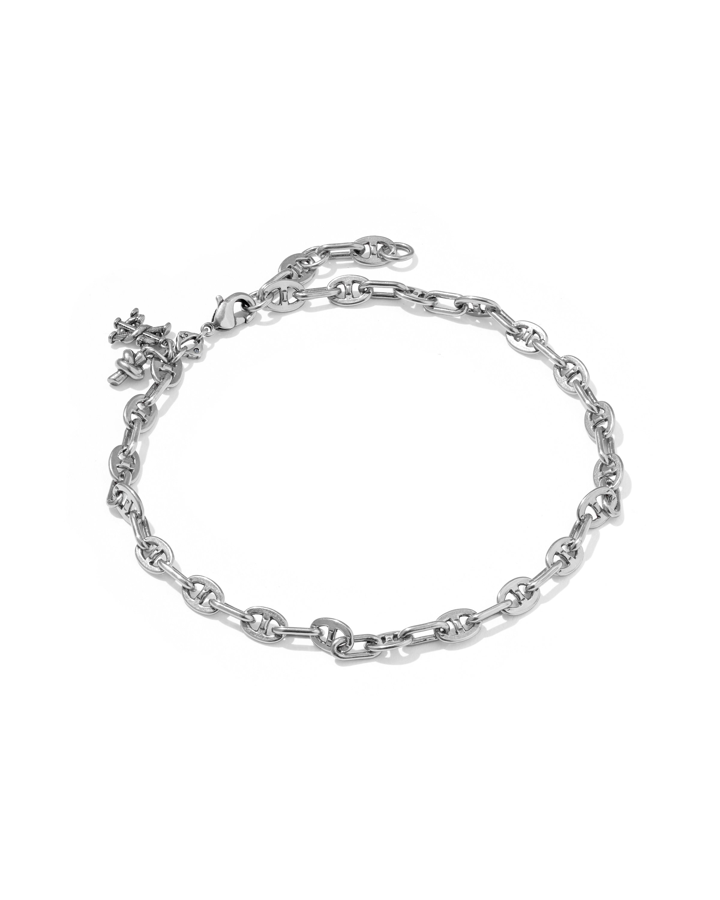 PARKER KNOT ANKLET VINTAGE SILVER