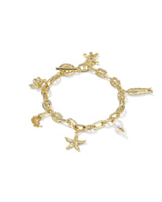 PARKER CHARM BRACELET GOLD FRESHWATER CULTURED PEARL