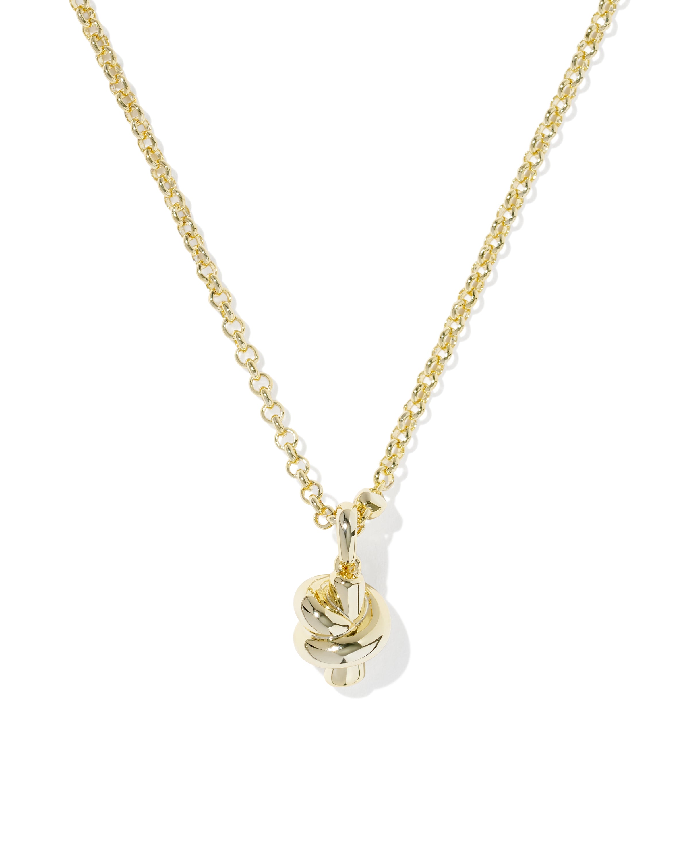 PARKER KNOT SHORT PENDANT NECKLACE GOLD