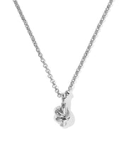 PARKER KNOT SHORT PENDANT NECKLACE SILVER
