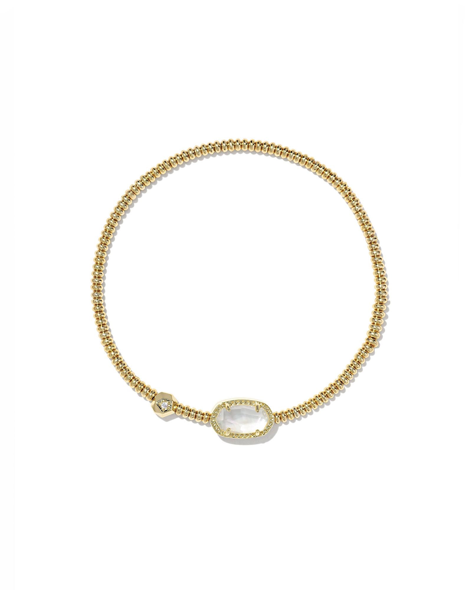 GRAYSON STRETCH BRACELET GOLD IVORY MOTHER OF PEARL