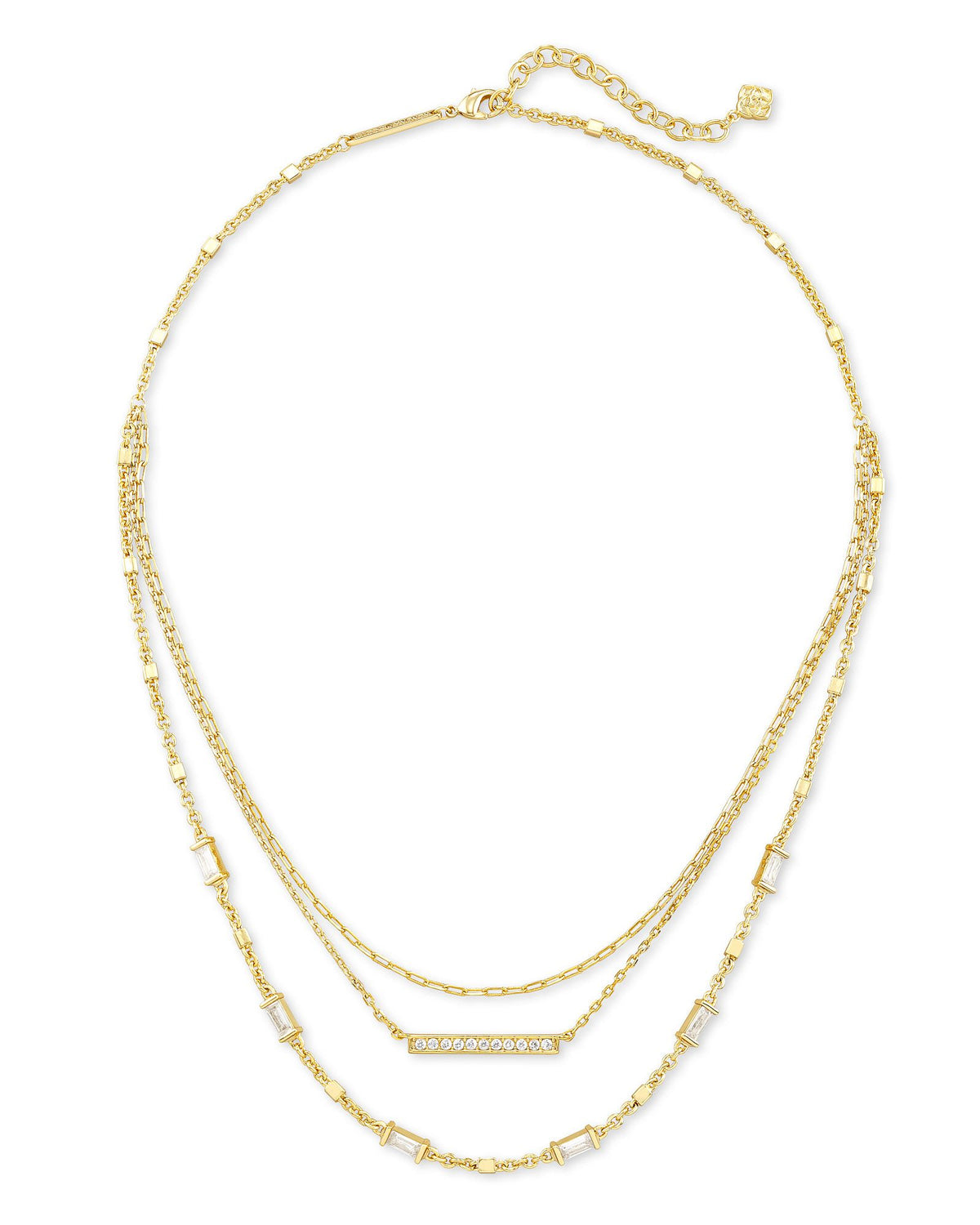 ADDISON MULTI STRAND NECKLACE GOLD METAL