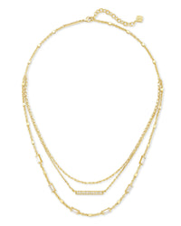 ADDISON MULTI STRAND NECKLACE GOLD METAL