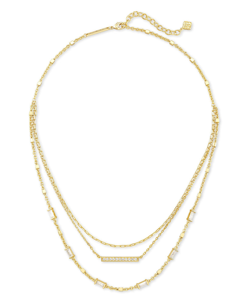 ADDISON MULTI STRAND NECKLACE GOLD METAL