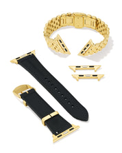 ALEX 5 LINK AND SILICONE WATCH BAND GIFT SET GOLD MIX + BLACK SILICONE