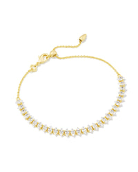 FACETED ELLE WATCH & BRACELET GIFT SET TWO TONE IVORY MOTHER OF PEARL
