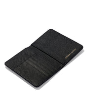 PASSPORT HOLDER GOLD BLACK