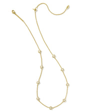 JANE STRAND NECKLACE GOLD WHITE ENAMEL