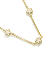JANE STRAND NECKLACE GOLD WHITE ENAMEL