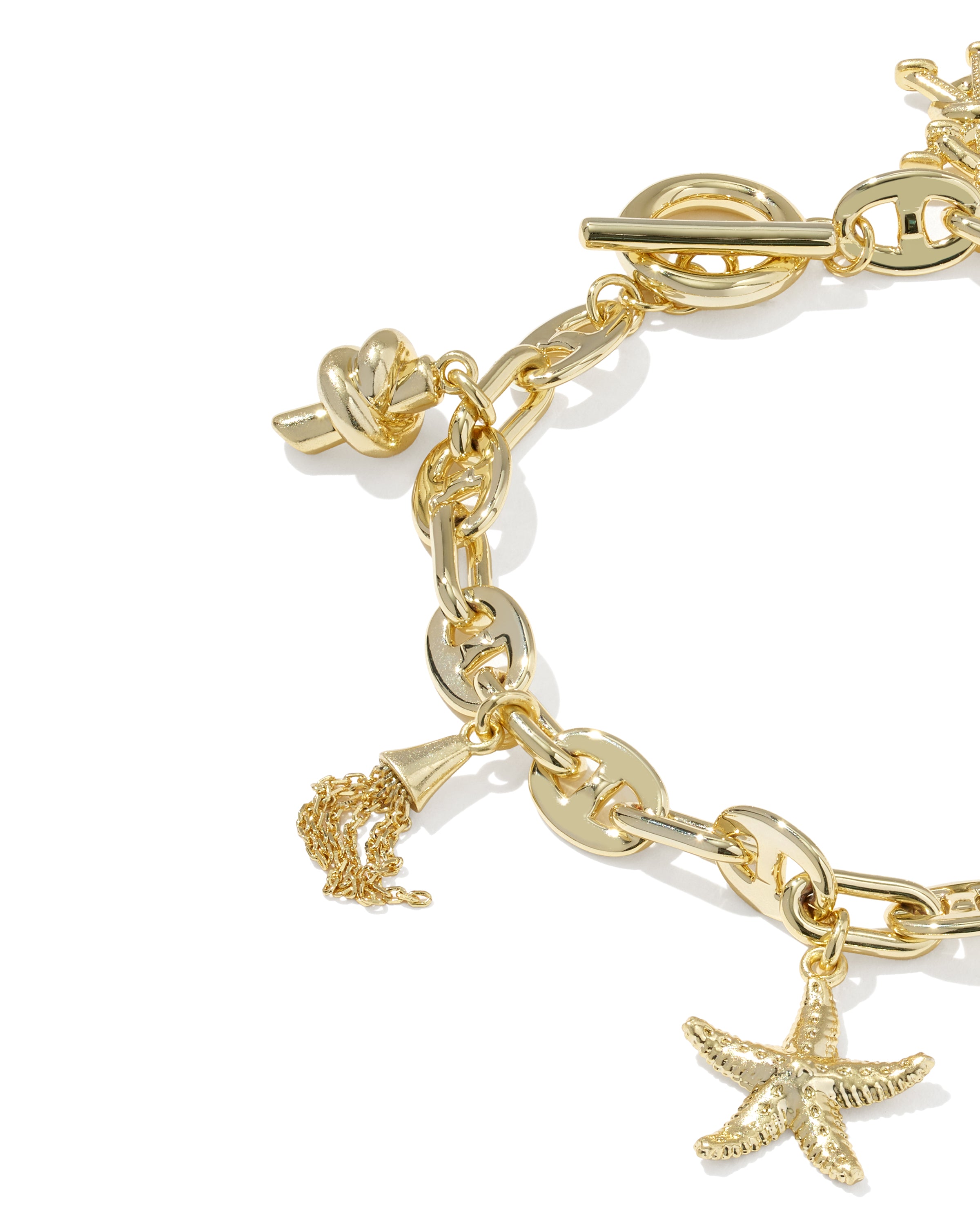 PARKER CHARM BRACELET GOLD FRESHWATER CULTURED PEARL