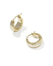GABRIELLA SET OF HUGGIE EARRINGS GOLD