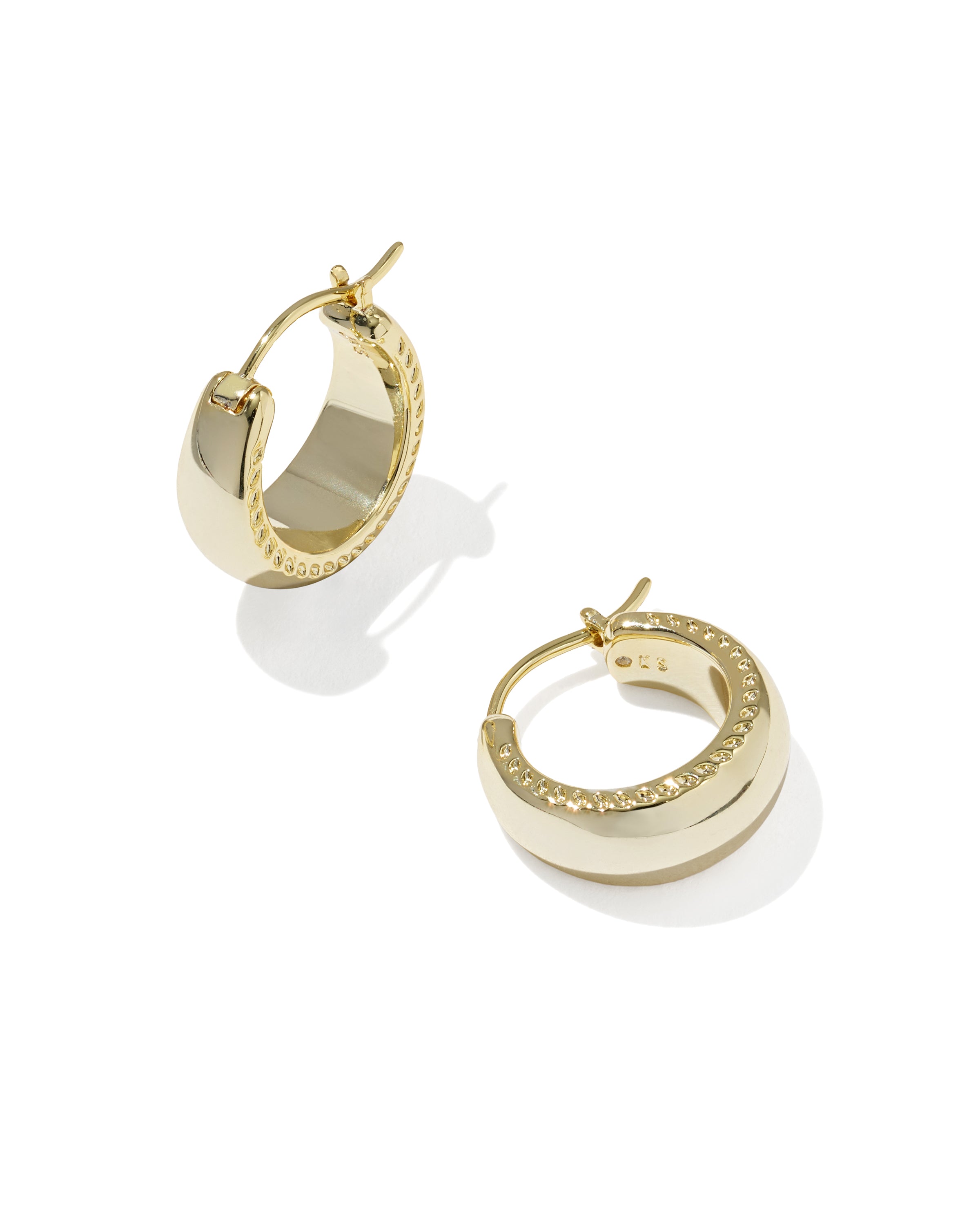 GABRIELLA SET OF HUGGIE EARRINGS GOLD