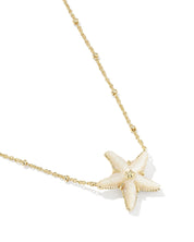 PARKER STARFISH SHORT PENDANT NECKLACE GOLD NATURAL MOTHER OF PEARL