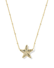 PARKER STARFISH SHORT PENDANT NECKLACE GOLD NATURAL MOTHER OF PEARL