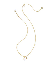MINI ELISA DIRA NECKLACE GOLD BRIGHT WHITE LAB GROWN OPAL