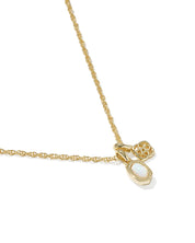 MINI ELISA DIRA NECKLACE GOLD BRIGHT WHITE LAB GROWN OPAL