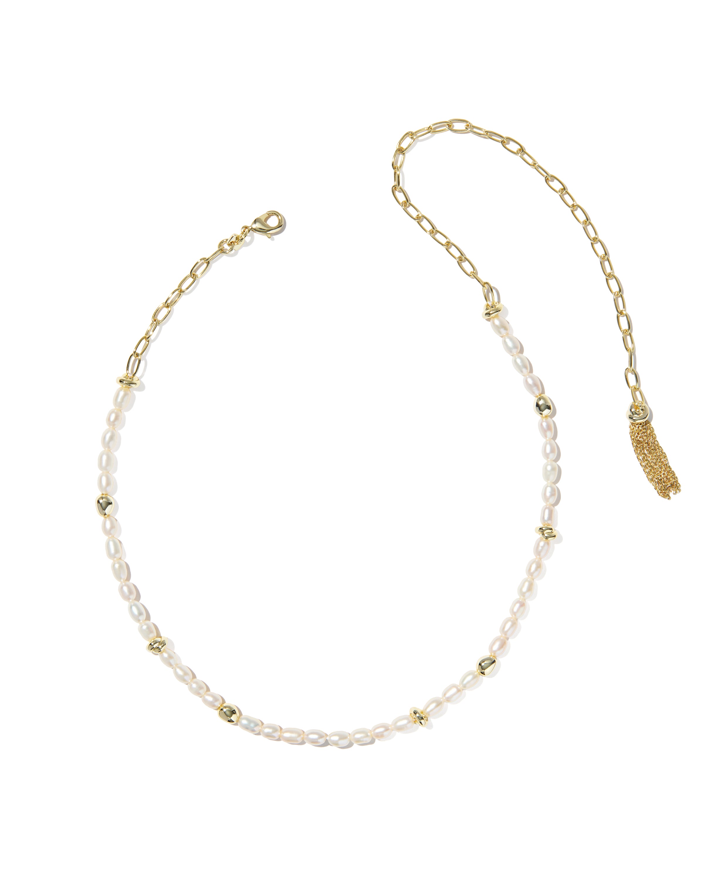 GABRIELLA PEARL STRAND NECKLACE GOLD FRESHWATER CULTURED PEARL